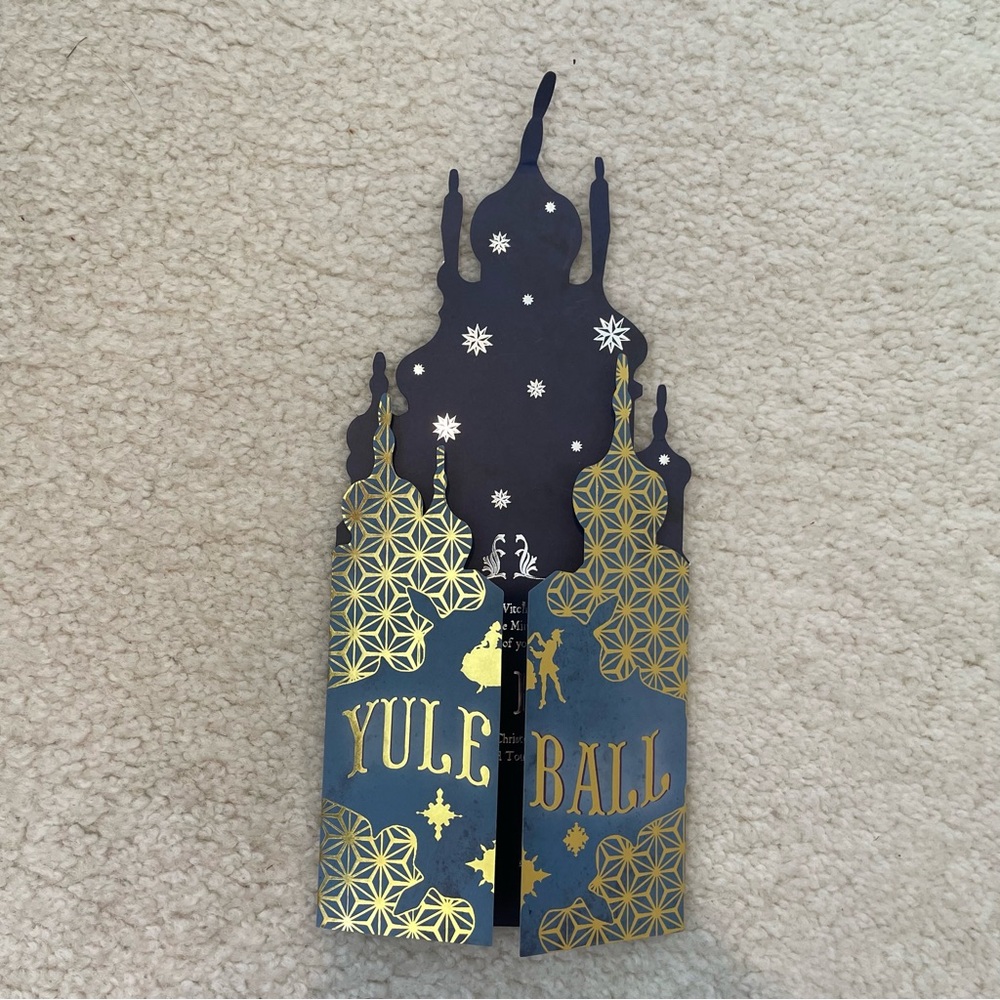 "Harry Potter" Yule Ball Replica Invitation Card with Gold and Blue Design